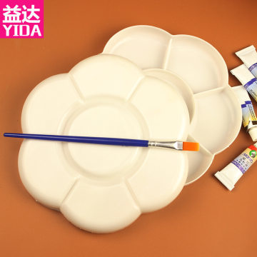 【益达大号梅花形状调色盘水彩水粉调色盒颜料调色板直径16cm现货长16CM*宽16CM*高3CM】临沂市兰山区益达美术用品商行 - 产品库